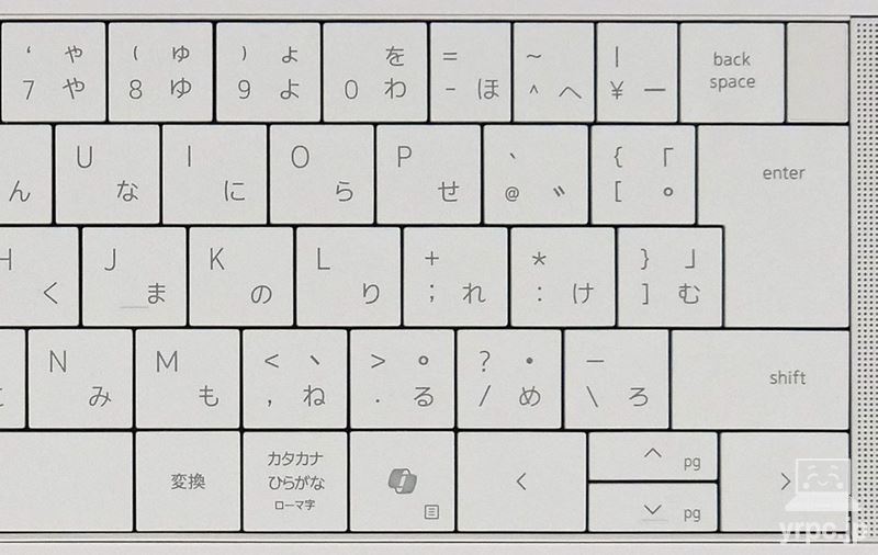 キーボードの右側