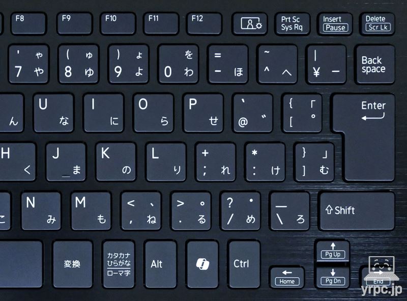 キーボードの右側