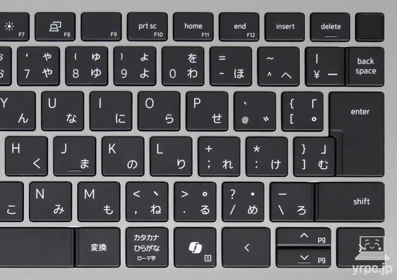 キーボードの右側