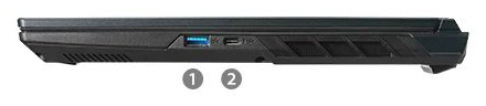 ドスパラ GALLERIA RL7C-R56-5Nの右側面のインターフェイス