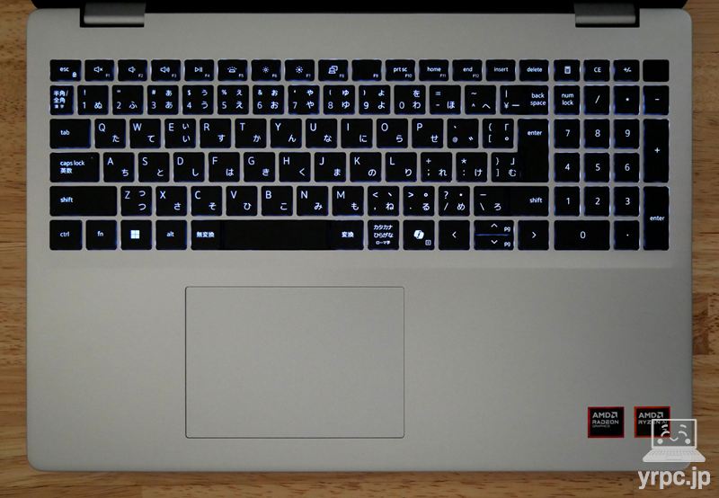 Dell 16のキーボード・バックライト