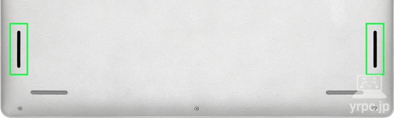 本体底面のスピーカー