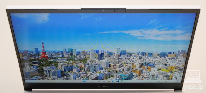 NEXTGEAR J6-A7G50WT-A（ホワイト）の視野角チェック 上から見たところ