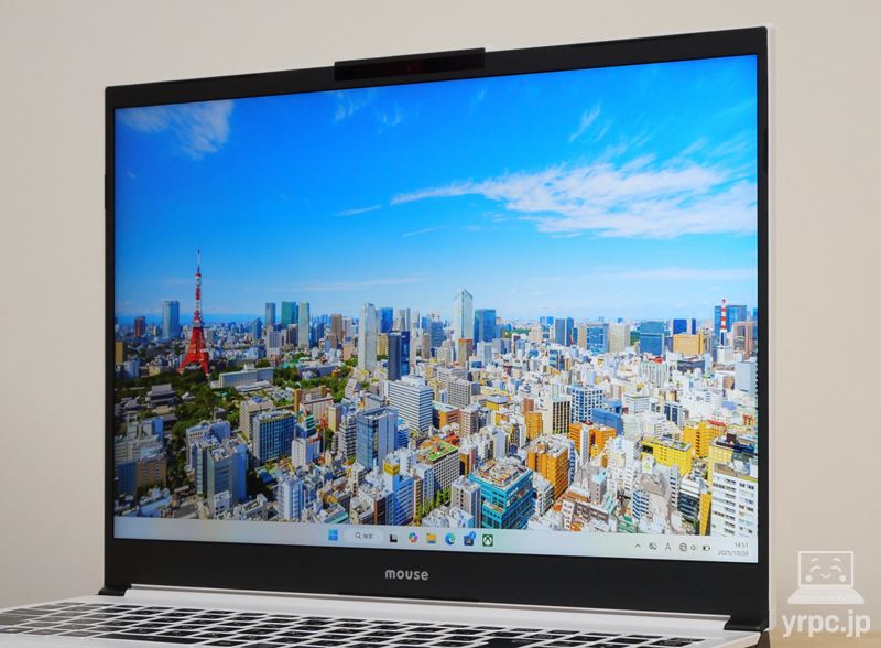 NEXTGEAR J6-A7G50WT-A（ホワイト）の視野角チェック 横から見たところ