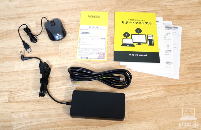 NEXTGEAR J6-A7G50WT-A（ホワイト）の付属品