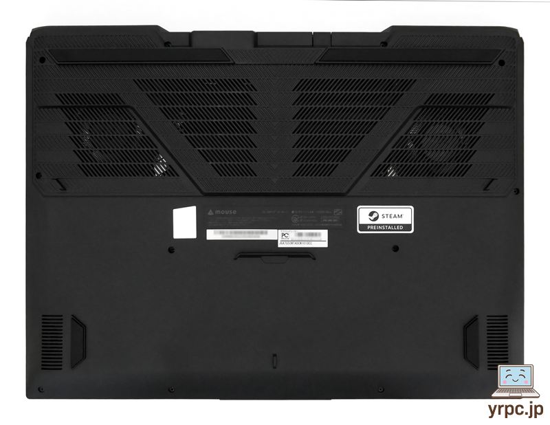 NEXTGEAR J6-A7G50WT-A（ホワイト）の底面