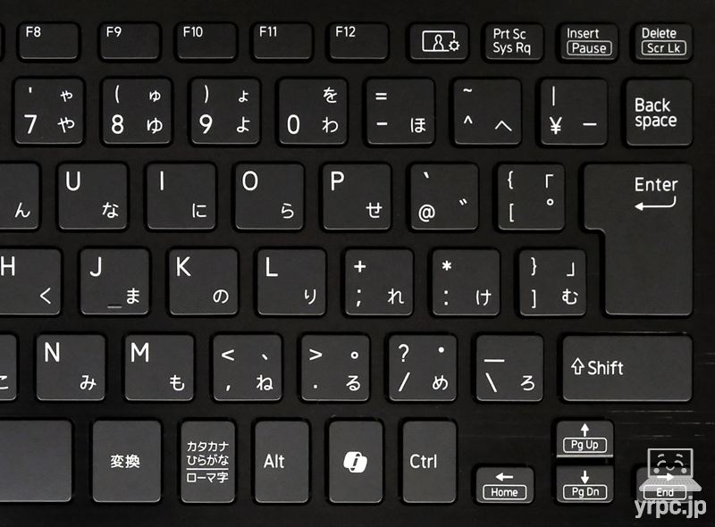 キーボードの右側