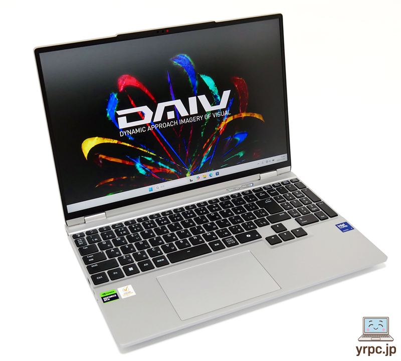 マウスコンピューター DAIV S5-I7G60SR-Aの外観。斜め上から