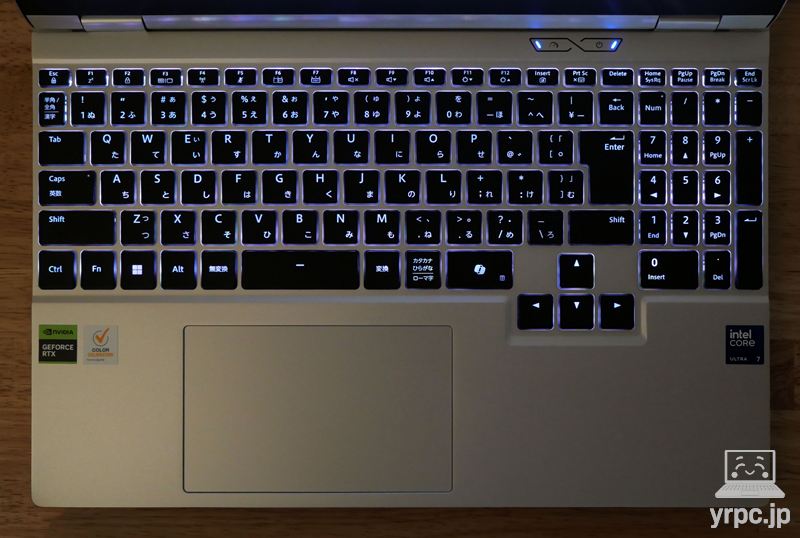 DAIV S5-I7G60SR-Aのキーボード・バックライト