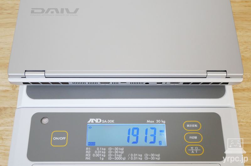 DAIV S5-I7G60SR-Aの重さ:実測