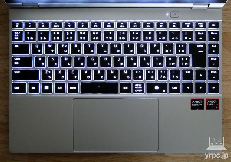 DAIV Z4-A9A01SR-Bのキーボード・バックライト