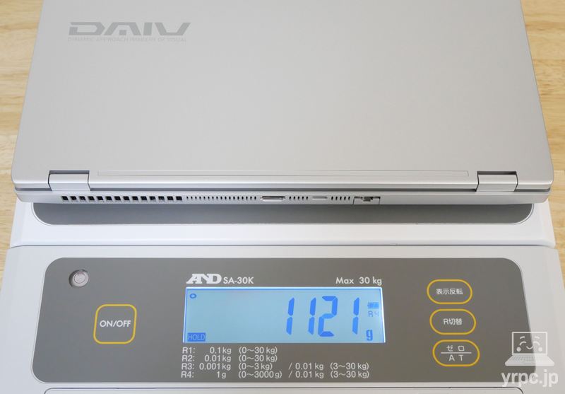 DAIV Z4-A9A01SR-Bの重さ：実測