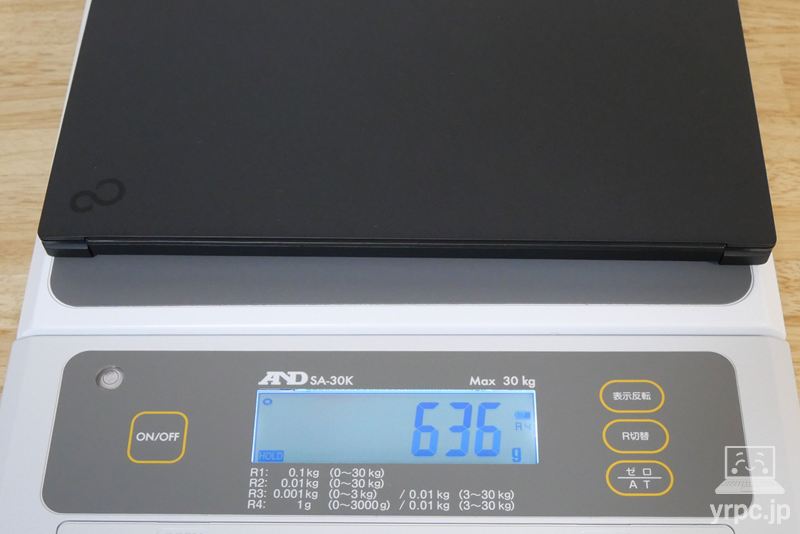 FMV WU5-K3の重さ：実測