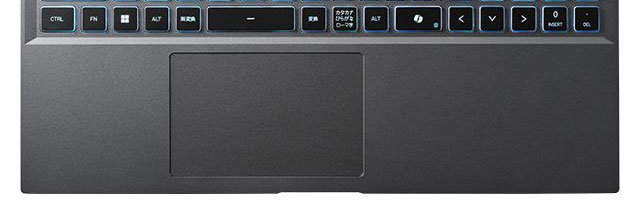 ドスパラ GALLERIA RL7C-R45-C5Nのタッチパッド