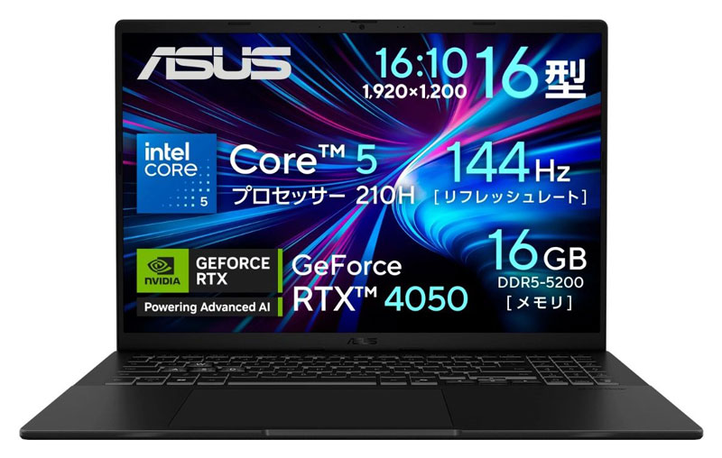 ASUS「Gaming V16 V3607VU」