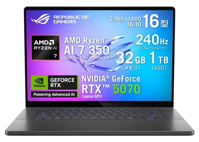 ASUS「ROG Zephyrus G16 GA605KP」
