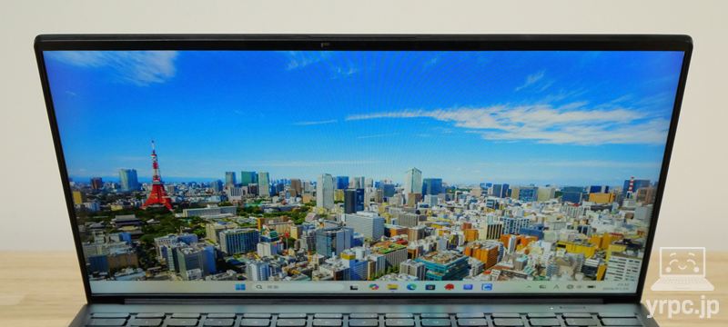 FMV WU7-K3の視野角チェック 上から見たところ