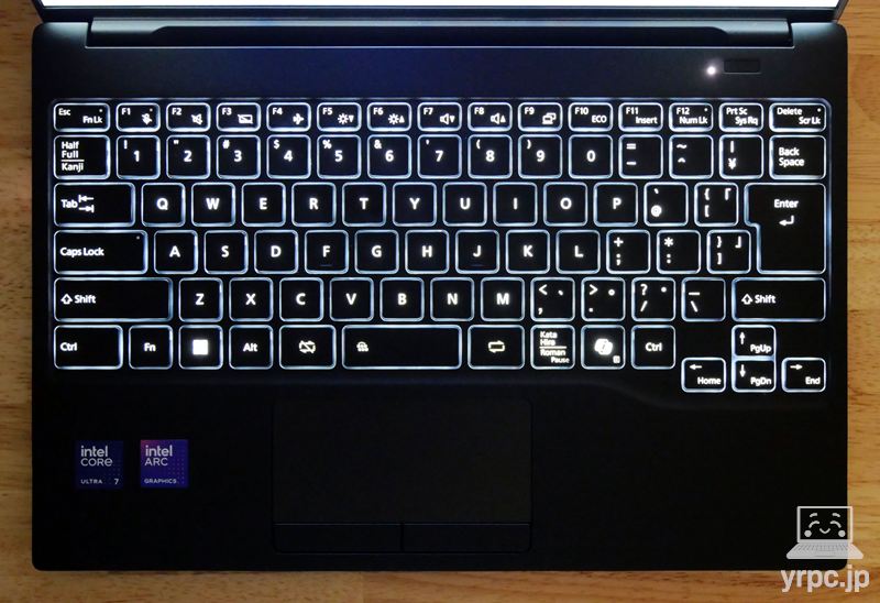 FMV WU7-K3のキーボード・バックライト