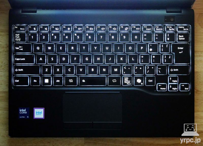 FMV WU8-K3のキーボード・バックライト