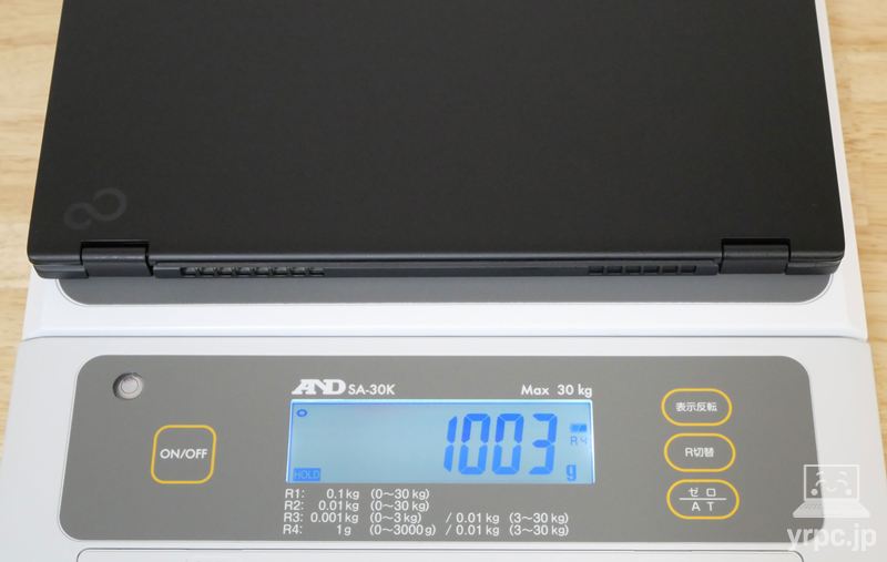 FMV WU8-K3の重さ：実測