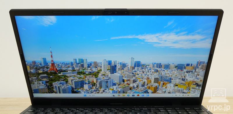 FMV WE1-K3の視野角チェック 上から見たところ