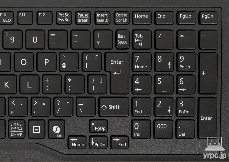 キーボードの右側