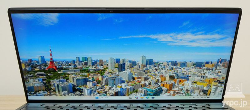 FMV WU6-L1の視野角チェック 上から見たところ