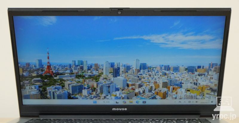 mouse A4-A5U01SR-Bの視野角チェック 上から見たところ