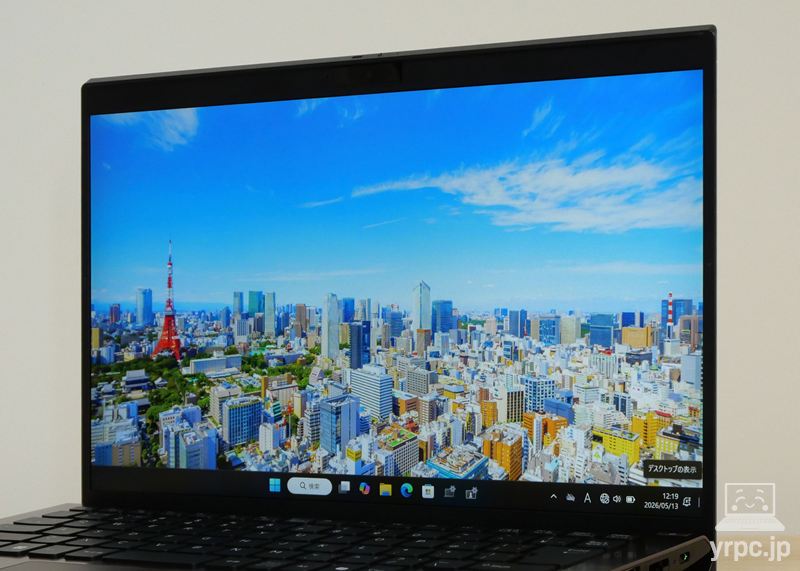 VAIO SX14の視野角チェック 横から見たところ