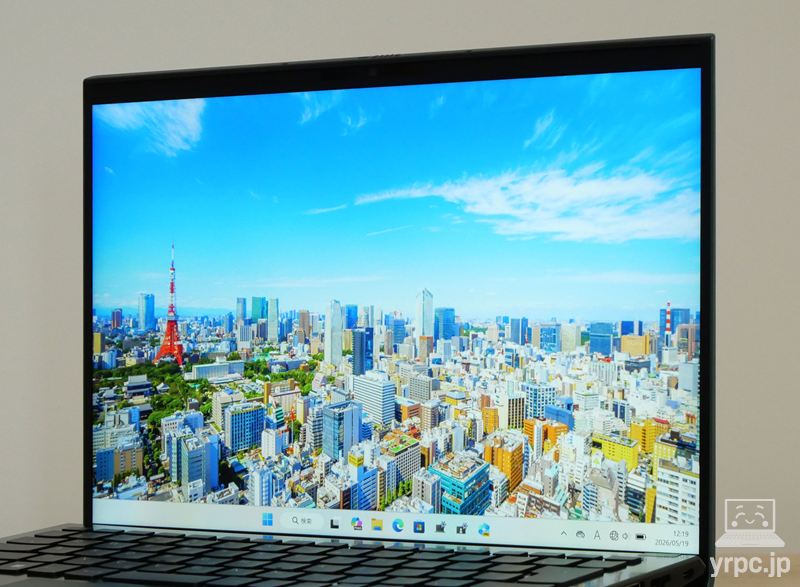 VAIO SX14-Rの視野角チェック 横から見たところ