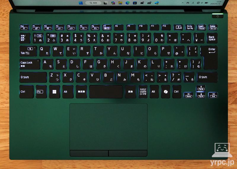 VAIO SX14-Rのキーボードバックライト