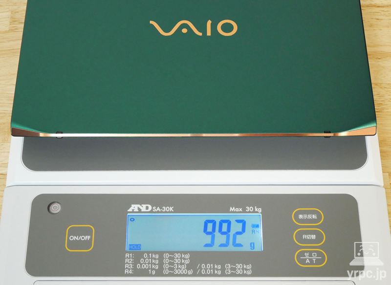 VAIO SX14-Rの重さ：実測