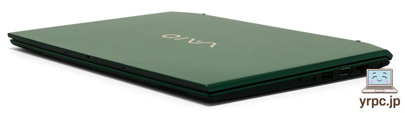 VAIO SX14-Rを折りたたんだ様子：斜め上から