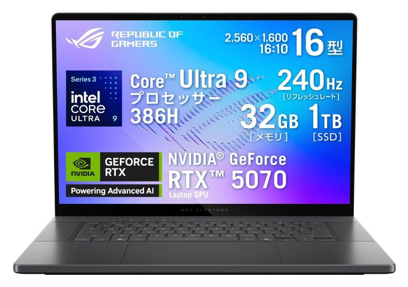 ASUS「ROG Zephyrus G16 (GU606AP-U9R5070G)」