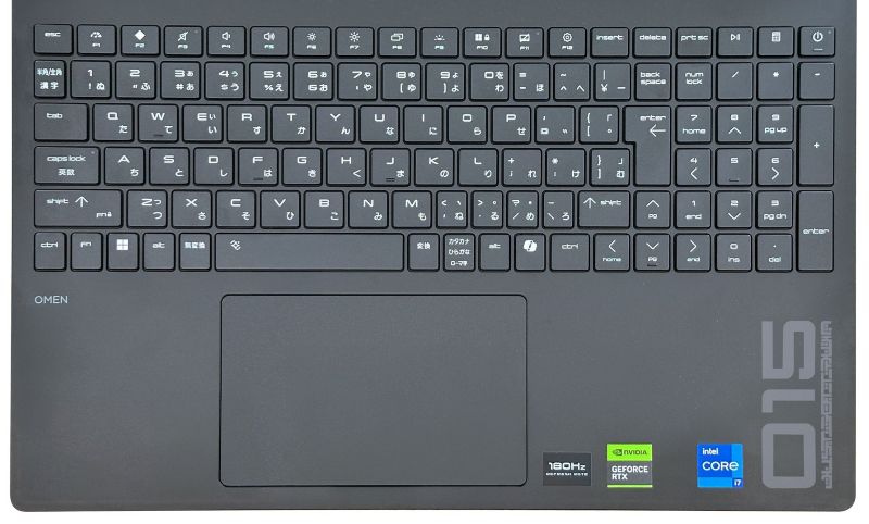 HyperX OMEN 15(インテル)のキーボード