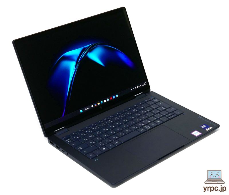 HP OmniBook X Flip 14-kbの外観。斜め上から