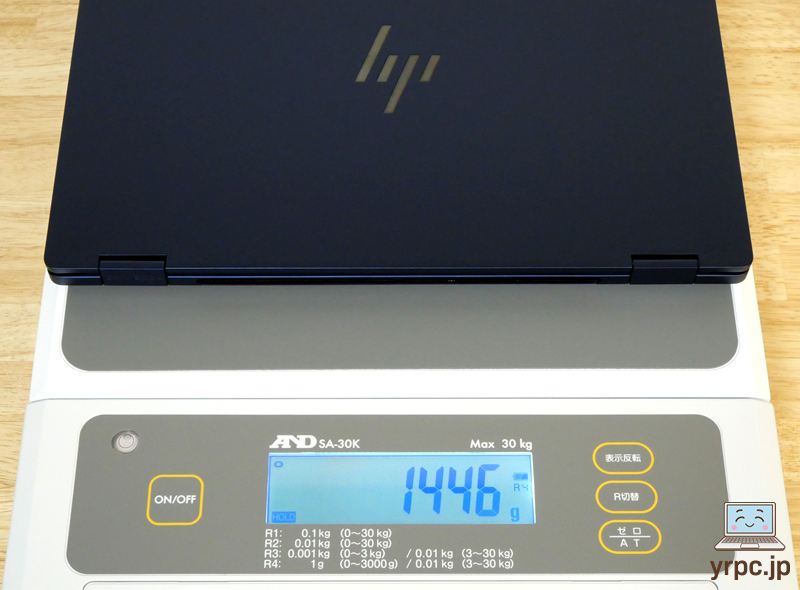 HP OmniBook X Flip 14-kbの重さ：実測