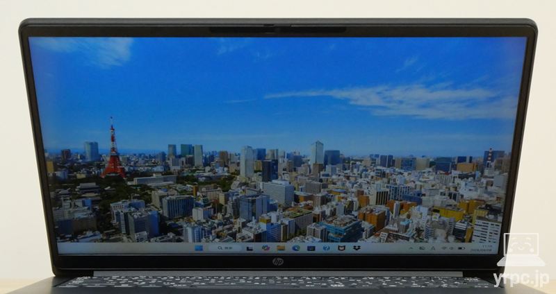 HP OmniBook 3 14-hy/hwの視野角チェック 上から見たところ