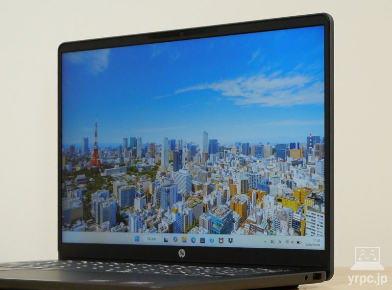 HP OmniBook 3 14-hy/hwの視野角チェック 横から見たところ