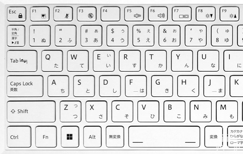キーボードの左側