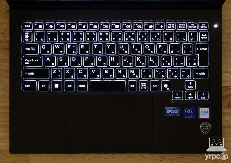 THIRDWAVE MA4-C5UIGA-08Bのキーボードバックライト