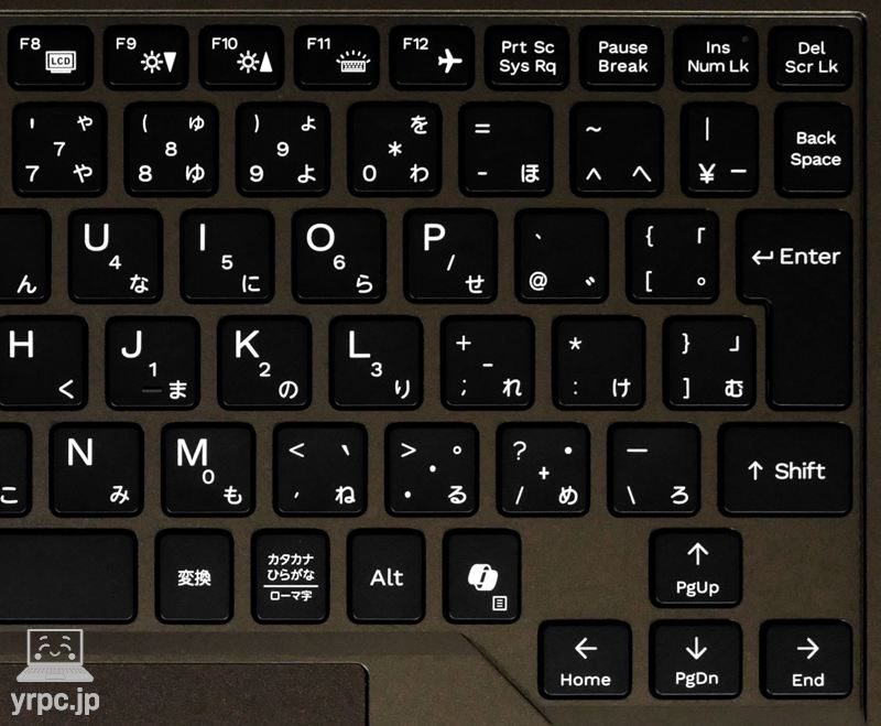 キーボードの右側