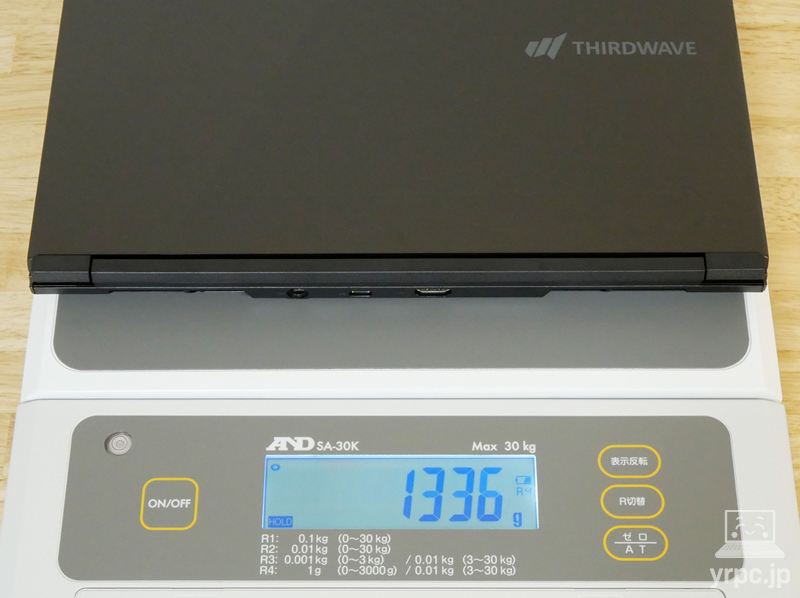THIRDWAVE MA4-C5UIGA-08Bの重さ:実測